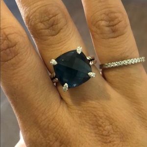 David Yurman Chatelaine Hampton Blue Topaz Ring